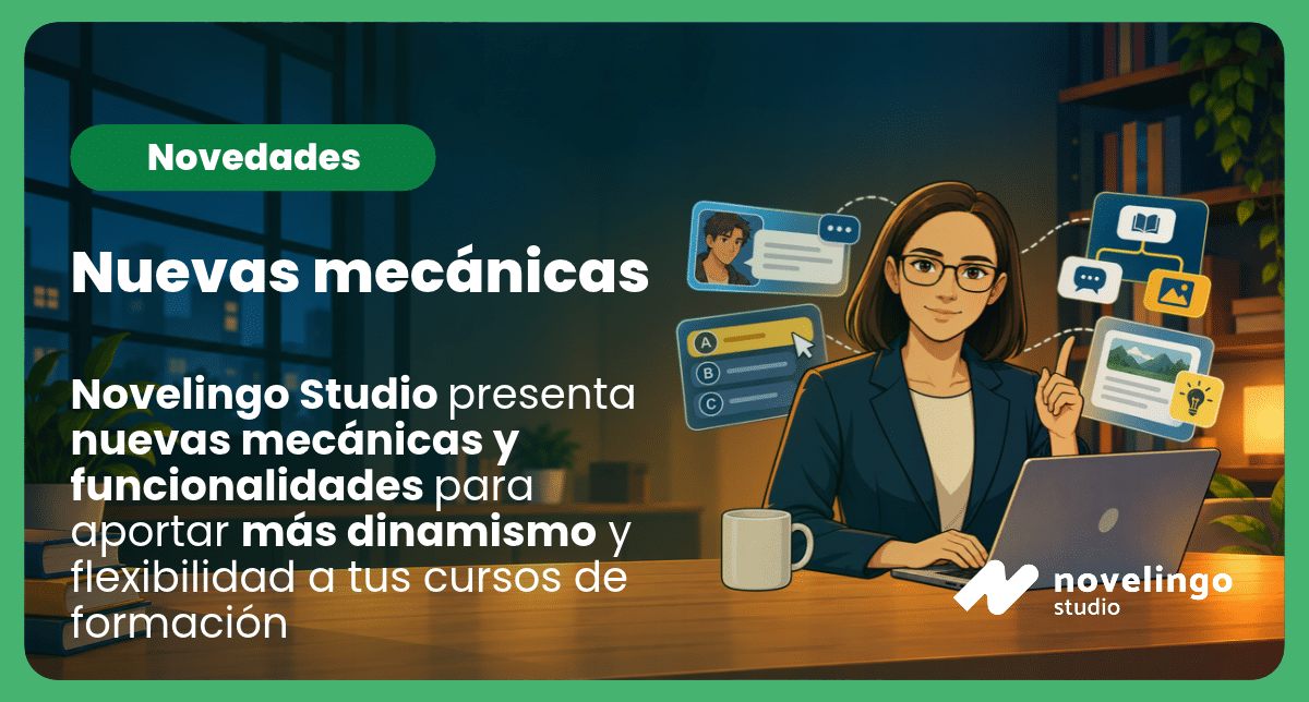 Novelingo Studio incorpora nuevas mecánicas y herramientas para crear experiencias formativas más personalizadas